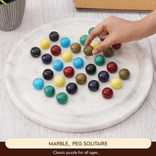 Load image into Gallery viewer, marble solitaire, peg solitaire, marble peg solitaire
