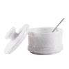 Radicaln Salt Cellar Marble salt jar with lid and serving spoon