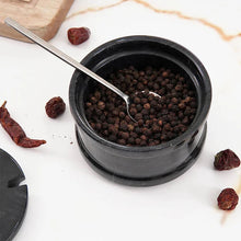 Load image into Gallery viewer, Radicaln Salt Cellar Marble salt jar with lid and serving spoon
