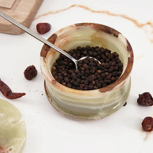Load image into Gallery viewer, Radicaln Salt Cellar Marble salt jar with lid and serving spoon
