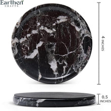 Load image into Gallery viewer, Premium Marble Depth Design Coaster Plates Set of 4 Luxury Table Coasters, Marble Coasters
