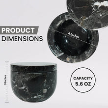Load image into Gallery viewer, Marble Salt Cellar Big with Magnetic Lid Handmade Kitchen Salt &amp; Spice Container
