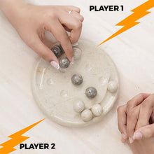 Load image into Gallery viewer, Marble Tic Tac Toe Game Set Handmade Strategy Board Games for Coffee Table Decor
