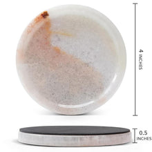 Load image into Gallery viewer, Premium Marble Depth Design Coaster Plates Set of 4 Luxury Table Coasters, Marble Coasters
