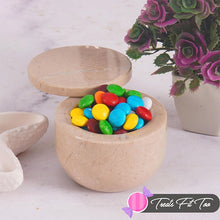 Load image into Gallery viewer, Marble Salt Cellar Small with Magnetic Lid  Handmade Kitchen Salt &amp; Spice Container
