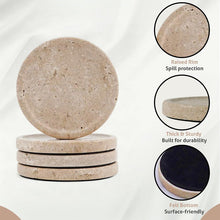 Load image into Gallery viewer, Premium Marble Depth Design Coaster Plates Set of 4 Luxury Table Coasters, Marble Coasters
