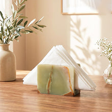 Load image into Gallery viewer, Marble Mini Napkin Holder, 3" x 4" Inch Natural Stone Upright Holder for Paper Napkins on Kitchen Counter, Dining Table or Home Bar, Halloween Cocktail Bar
