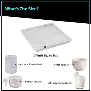 New Square Tray Set 10" with Accessories