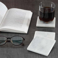 Load image into Gallery viewer, Handmade Marble Set of 6 Kitchen Square Coaster Plates
