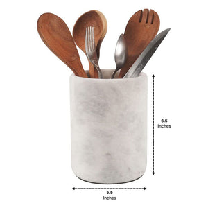 utensil holder-marble utensil holder