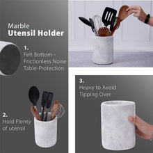 Load image into Gallery viewer, utensil holder-marble utensil holder
