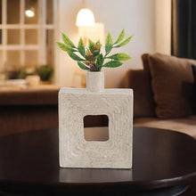 Load image into Gallery viewer, vase, flower vase, vase décor, travertine  vase
