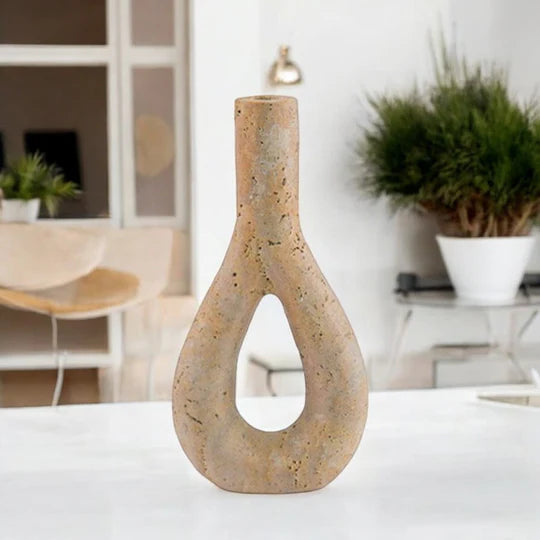 vase, flower vase, vase décor, travertine vase, 