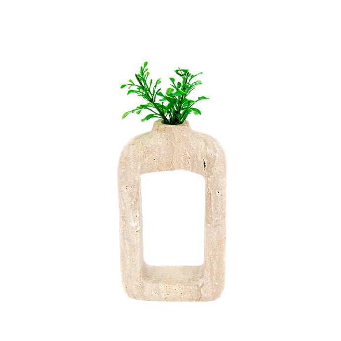 vase, flower vase, vase décor, travertine  vase