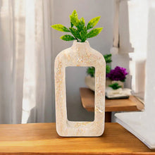 Load image into Gallery viewer, vase, flower vase, vase décor, travertine  vase
