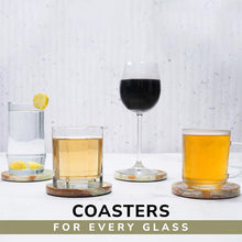 Load image into Gallery viewer, Premium Marble Depth Design Coaster Plates Set of 4 Luxury Table Coasters, Marble Coasters
