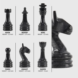 Handmade Black and Coral Premium Quality Chess Figures