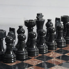 Load image into Gallery viewer, marinara and black chess pieces- chess figures
