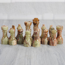 Load image into Gallery viewer, Marble Black &amp; Multi Green Premium Quality Chess Game Figures
