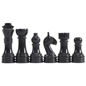 Marble Black & Multi Green Premium Quality Chess Game Figures