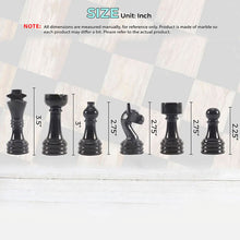 Load image into Gallery viewer, Marble Black &amp; Multi Green Premium Quality Chess Game Figures
