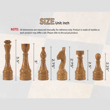 Load image into Gallery viewer, Marble Black and Golden Premium Quality Chess  Figures.
