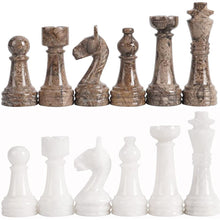 Load image into Gallery viewer, RADICALn Marble Oceanic and White Chess Figures
