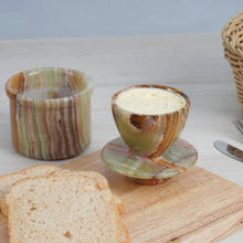 Load image into Gallery viewer, Butter Dish with Knife Handmade marble Butter Storage Container
