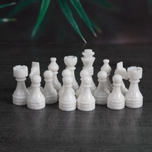 Load image into Gallery viewer, white and marinara chess pieces and chess board
